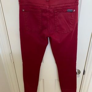 7 For All Mankind Burgundy Jeans